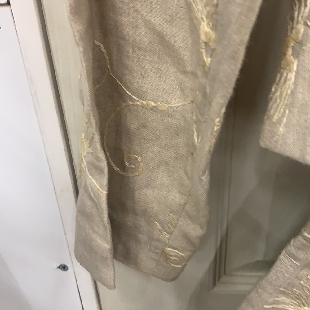 VINTAGE VICTOIRE PARIS linen 2pc skirt suit - Picture 7 of 7